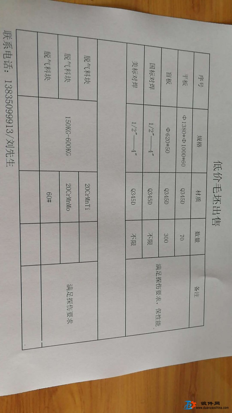 出售法兰锻件_脱气料